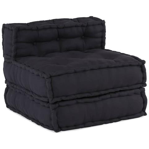 Pouf Modulare Antracite 70x70x54 in Tessuto - Foto 1