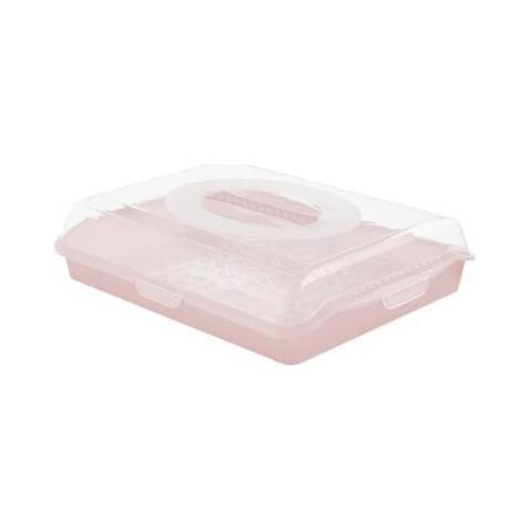 Keeeper 10677581 Scatola Di Conservazione Armadietto Portaoggetti Rettangolare Rosa, Trasparente - Foto 1