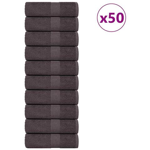 Salviette 50 Pz Antracite 15x21 Cm 360 G/m 100% Cotone - Foto 1