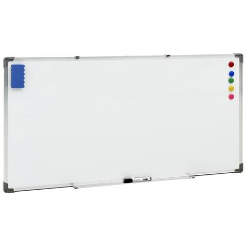 Lusso Casadino -  Lavagna Magnetica Bianca 110x60 Cm In Acciaio - Foto 2