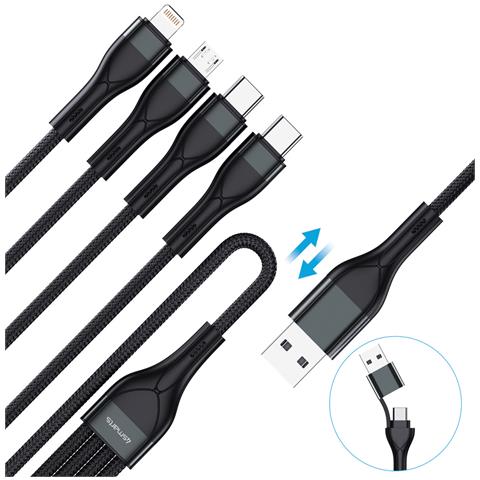 541023 cavo USB 1,2 m USB A /USB C USB C /Micro USB-A /Lightning Nero - Foto 2