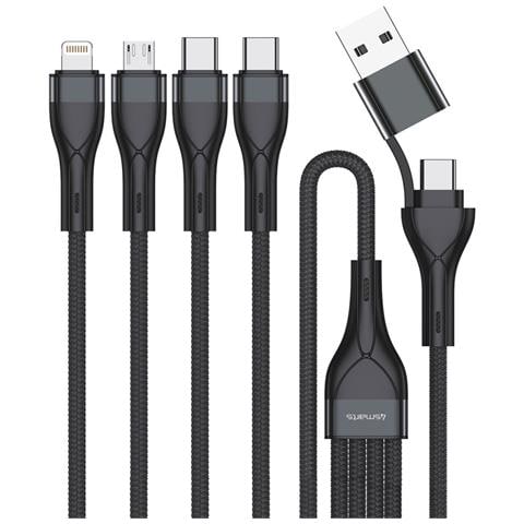 541023 cavo USB 1,2 m USB A /USB C USB C /Micro USB-A /Lightning Nero - Foto 1