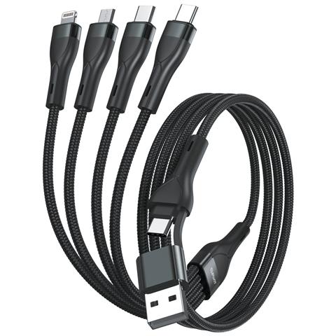 541023 cavo USB 1,2 m USB A /USB C USB C /Micro USB-A /Lightning Nero - Foto 6