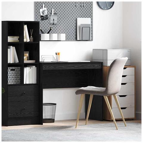 Scrivania Rovere Nero Legno Ingegnerizzato 90 x 40 x 76 cm - Foto 2