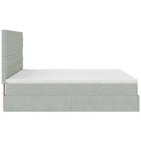 Struttura Letto Pouf con Materassi 160x200 cm in Velluto - Foto 9
