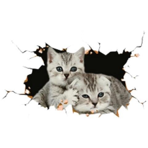 Adesivi Auto 3d Con Gatti: Decorazione Auto Creativa E Divertente (2 Pezzi) - Foto 1