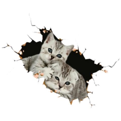 Adesivi Auto 3d Con Gatti: Decorazione Auto Creativa E Divertente (2 Pezzi) - Foto 2