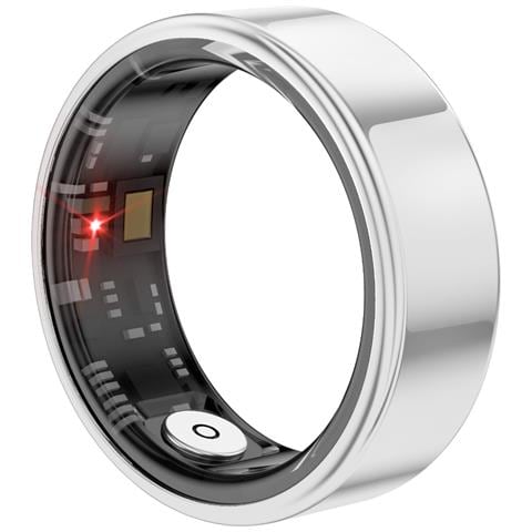 Anello Intelligente: Monitoraggio Sonno, Frequenza Cardiaca, Spo2, Ip68, 30 Giorni Standby Silver 10 - Foto 2