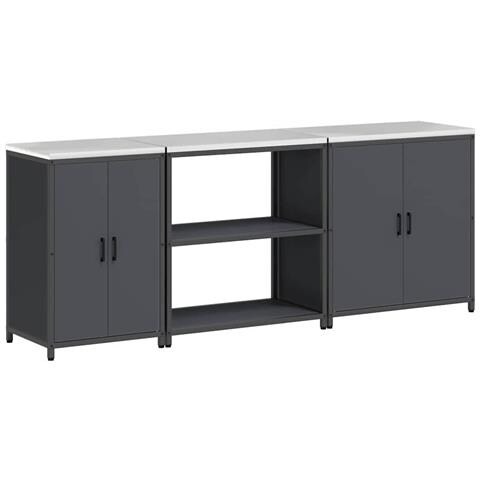 Set di Stoccaggio per Cucina 3 pcs Antracite 240 x 50 x 92 cm - Foto 1