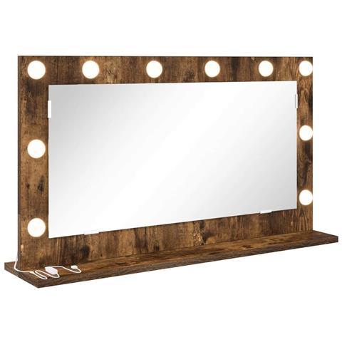 Specchio da Vanità con specchio Rovere fumé 80 x 45 x 18 cm - Foto 1