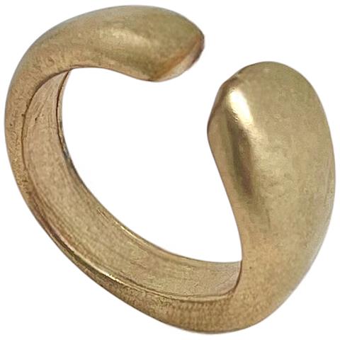 Insolito Anello In Ottone Placcato Oro - Foto 1