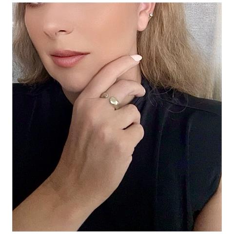 Insolito Anello In Ottone Placcato Oro - Foto 3