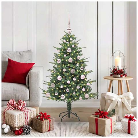 Albero di Natale artificiale preilluminato con set di palline - Foto 2