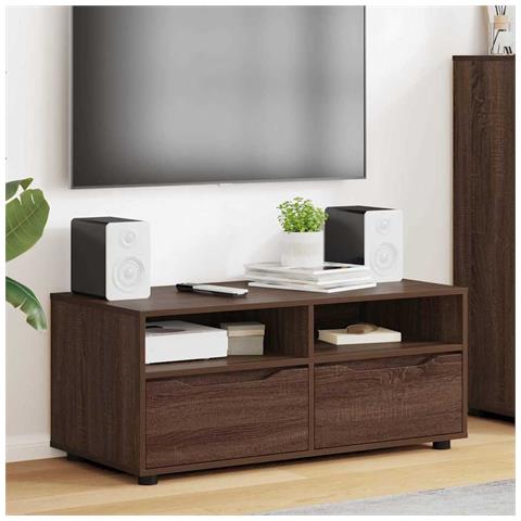 Mobile TV Rovere Marrone 100 x 48 x 43 cm Legno multistrato - Foto 2