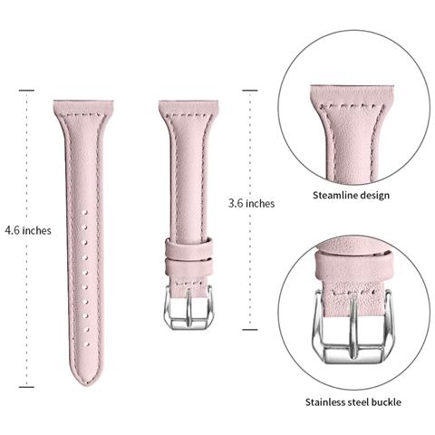 Cinturino In Pelle A Forma Di T Con Vita Sottile Compatibile Con Garmin Venu 3s /huawei Gt4/5/6 41mm / 42mm Pink - Foto 2