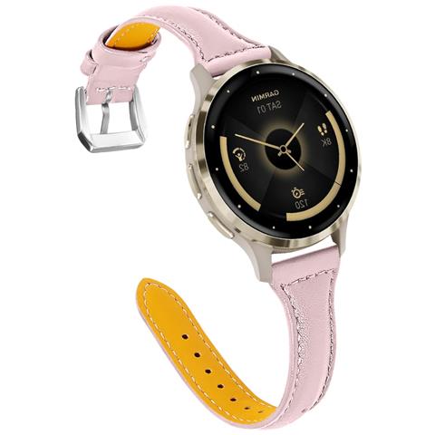 Cinturino In Pelle A Forma Di T Con Vita Sottile Compatibile Con Garmin Venu 3s /huawei Gt4/5/6 41mm / 42mm Pink - Foto 1