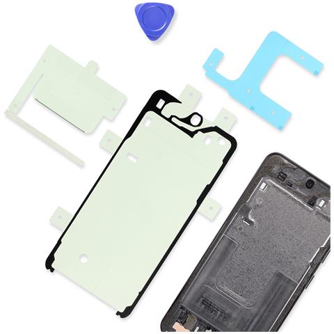 Kit Adesivo Schermo Originale Per Galaxy S23 Service Pack, Nero Transparente - Foto 4