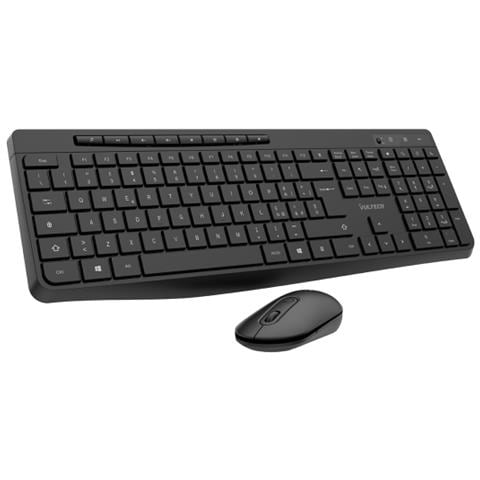 KM-841W tastiera Mouse incluso Ufficio Wireless a RF + USB QWERTY Italiano Nero - Foto 1