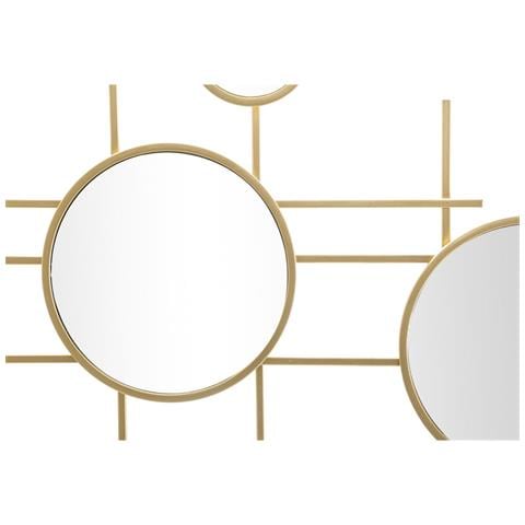 Specchio Con Cornice Cerchi 27-oro-metallo-117x4,5x61 Cm - Foto 2