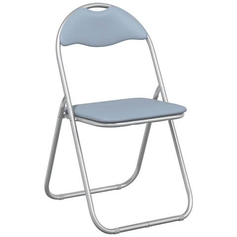 Sedia pieghevole 8 pcs Grigio 48 x 43,5 x 81 cm Pelle Sintetica - Foto 1