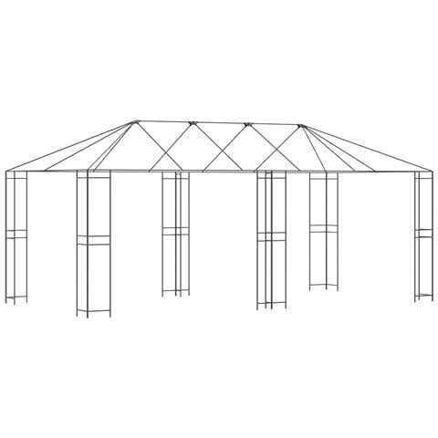 Struttura Gazebo 6 x 3 m Nero Acciaio - Foto 1