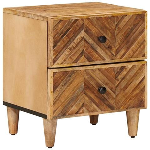Comodino Marrone 40 x 33,5 x 46 cm Legno di mango massello - Foto 1