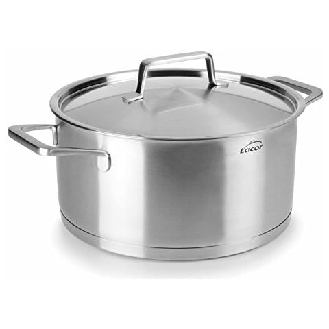 Casseruola Foodie con coperchio, acciaio inox, grigia, 22 cm - Foto 1