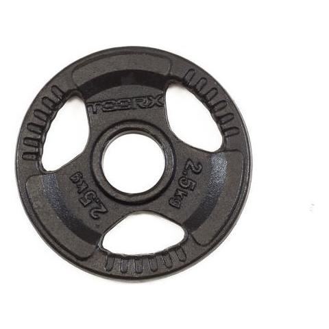Disco Olimpionico In Ghisa Nera 2,5 Kg. Ø 50 Mm Tri Grip - Foto 2