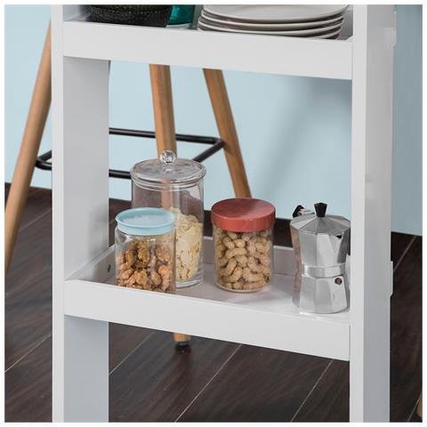SoBuy Bancone Bar da casa Tavolo Alto a Muro Lunghezza 120cm Bianco FWT55-W Altezza 106 cm 