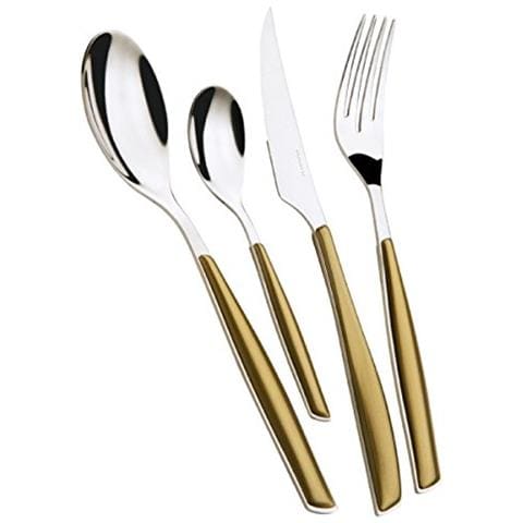 Posate Glamour Di , Set 24 Pz. Scatola Gallery - Oro - Foto 1