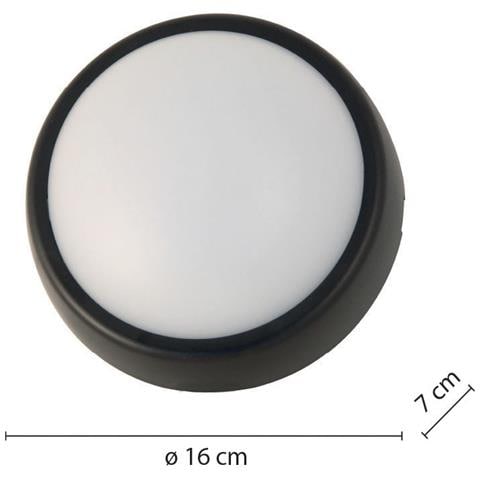 Plafoniera Led Tonda 700 Lumen 2 Cornici Incluse Ublo2 Bianco E Nero - Foto 3