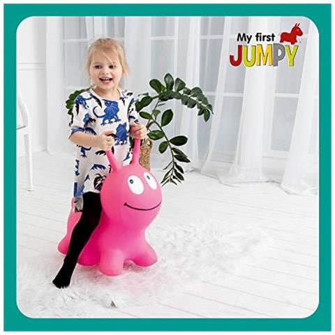 Gerardo`s Hopper Verme Rimbalzante Da Cavalcare. Space Hopper Per Bambini A Forma Di Verme Rosa Per Bambini A Partire Da 12 Mesi. - Foto 2
