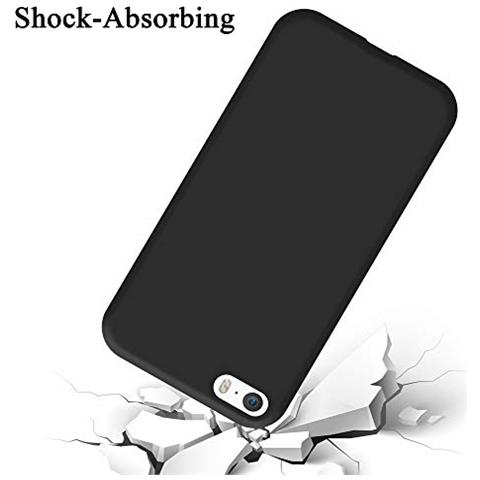 Custodia Compatibile Con Apple Iphone 5 In Liquid Nero - Coperchio Protettivo In Silicone Tpu Flessibile - Foto 2