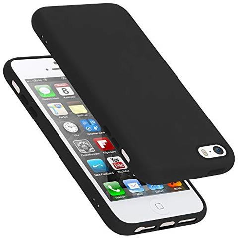 Custodia Compatibile Con Apple Iphone 5 In Liquid Nero - Coperchio Protettivo In Silicone Tpu Flessibile - Foto 1