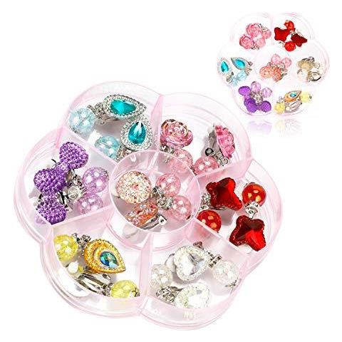 7 Coppie Orecchini A Clip No Trafitto Design Dress Up Princess Orecchini Gioielli E Accessori Per Ragazze Bambini Toddler - Foto 1