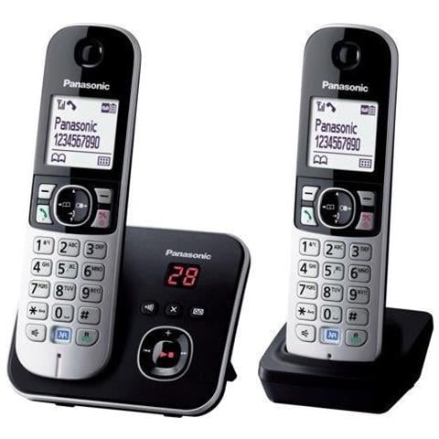 Segreteria Telefonica Per Telefoni Cordless Panasonic Kx-tg6822 Duo Nero Grigio - Foto 1