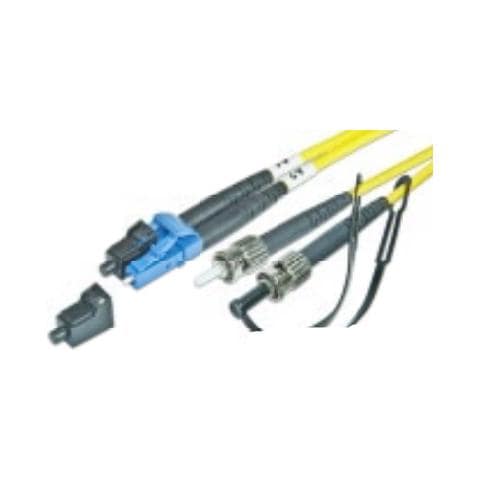 Cavo in Fibra Ottica LC / ST Maschio / Maschio OM3 2 Metri Turchese / Nero - Foto 1