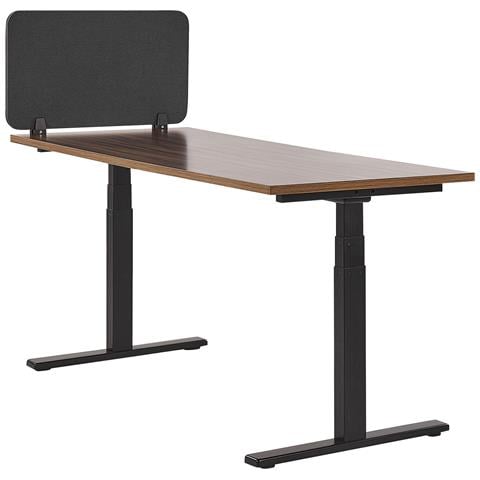 Pannello Divisorio Per Scrivania Grigio Scuro 160 X 40 Cm Wally - Foto 2