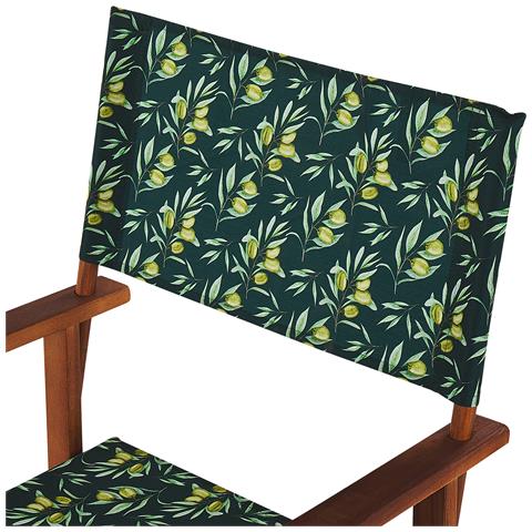 Set Di 2 Sedie Legno Di Acacia Scuro Motivo Olive Cine - Foto 2