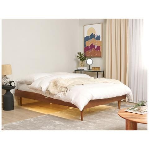 Letto Con Led Toucy 140 X 200 Cm Frassino Marrone - Foto 1