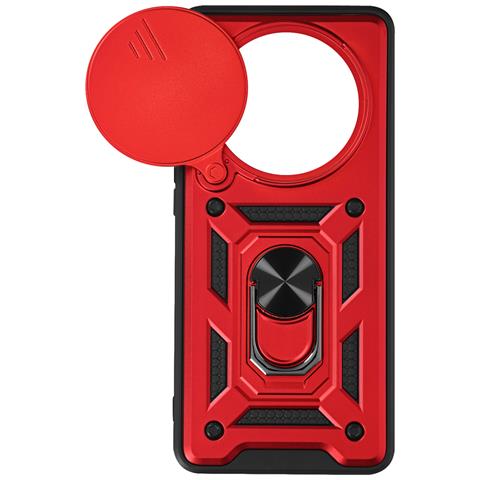 Cover Per Honor Magic 6 Lite 5g Anello Coprifotocamera Scorrevole, Rosso - Foto 1