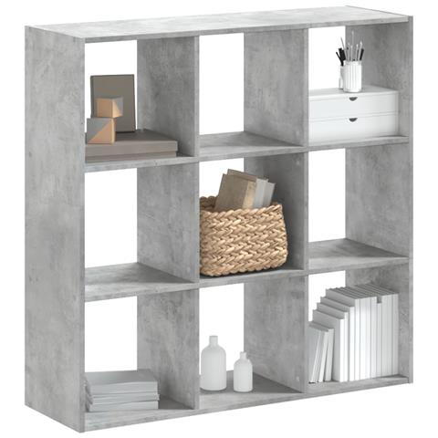 Libreria Grigio Cemento 102x32x102 Cm In Legno Multistrato - Foto 1