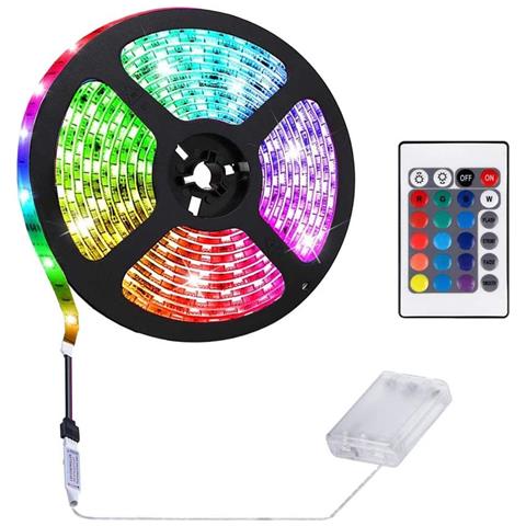 Striscia Luminosa Con Telecomando Led Rgb 2 M Ip65 Resistente All'acqua - Foto 1