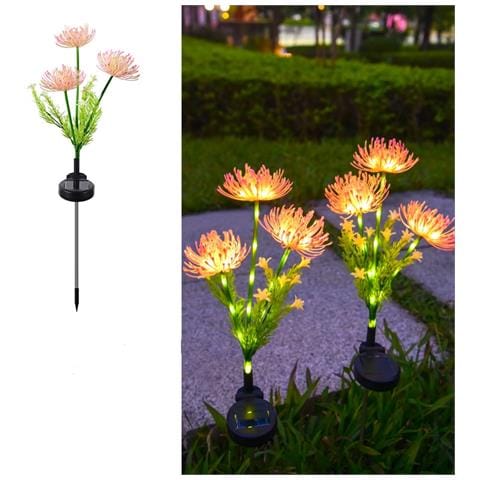 Luci Solari A Forma Di Fiore Per Giardino Esterno Pink - Foto 1