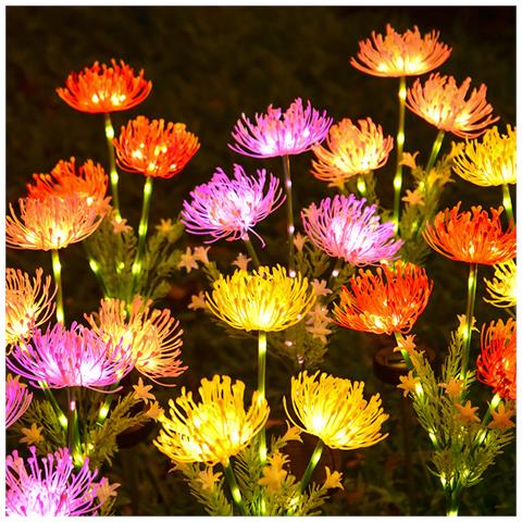 Luci Solari A Forma Di Fiore Per Giardino Esterno Pink - Foto 4
