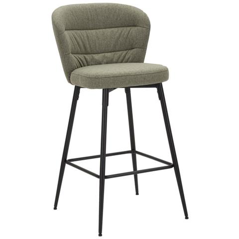 Sgabello Bar Losanna Verde Set 2 Pz Cm 52x59x108 - Foto 1