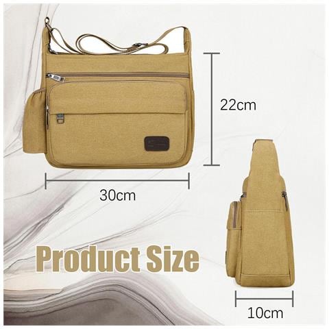 Borsa Tote Da Viaggio In Tela Con Tasche Multiple Black - Foto 5