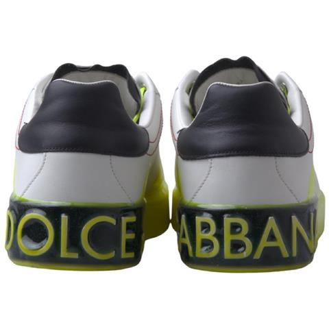 Scarpe Da Ginnastica In Pelle Portofino Bianche Gialle - Eu40/us7 - Foto 5