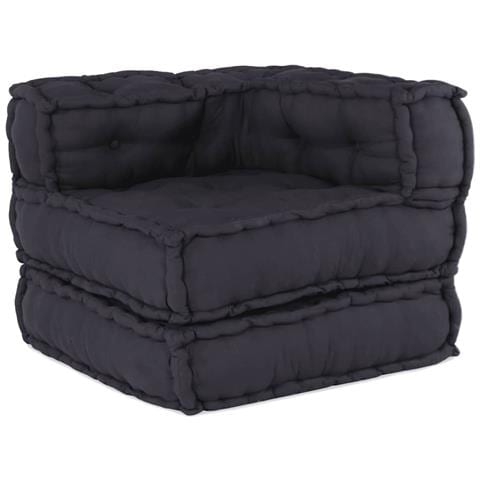 Pouf Modulare Antracite 70x70x54 in Tessuto - Foto 1