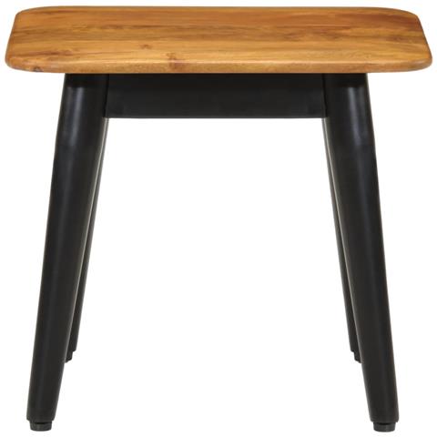 Tavolo Da Salotto 45x45x40cm In Legno Massello Di Mango E Ferro - Foto 2